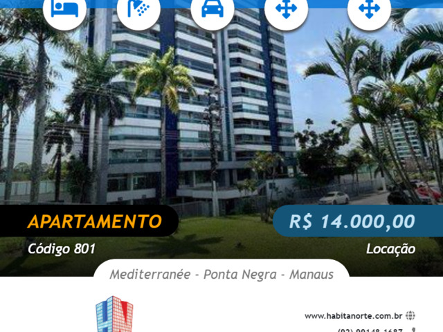 #801 - Apartamento para Locação em Manaus - AM - 1
