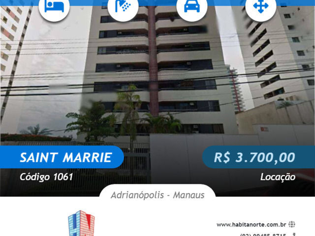 #1061 - Apartamento para Locação em Manaus - AM - 1